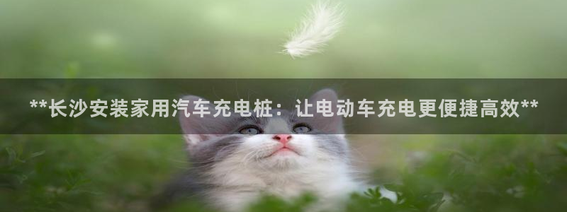 威廉希尔足球网：**长沙安装家用汽车充电桩：让电动车充电更便捷高效**