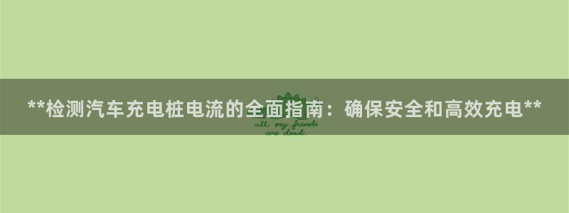 威廉希尔中文官网：**检测汽车充电桩电流的全面指南：确保安全和高效充电**